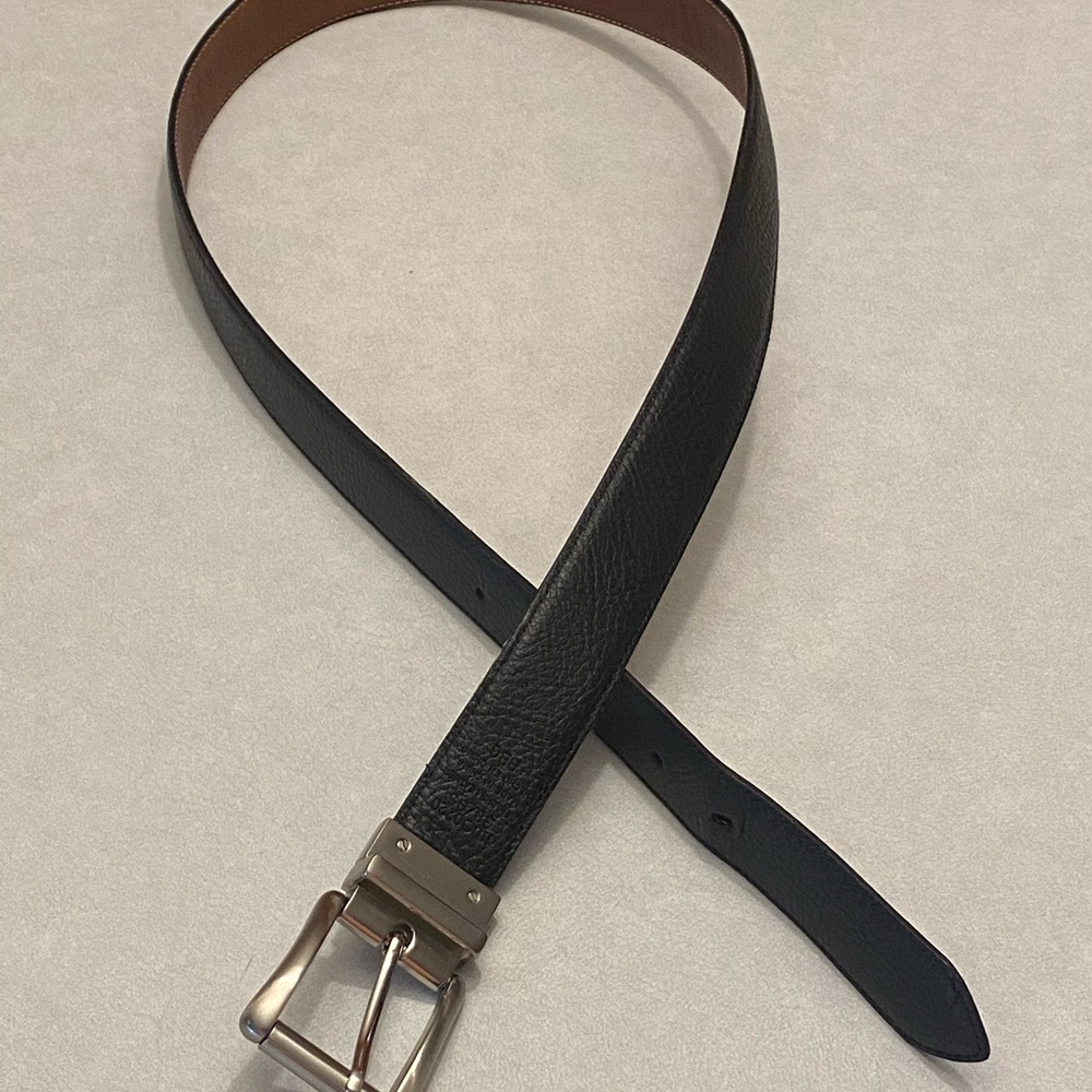 FREE Reversible Belt, blk / br, silver buckle